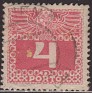 Austria 1908 Numeros 4 K Rojo Scott J36